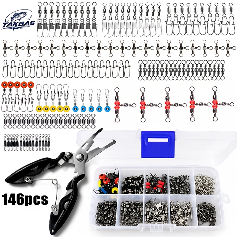 Fishing Equipment Set - 146pcs Fishing Terminal Tackle Kit with