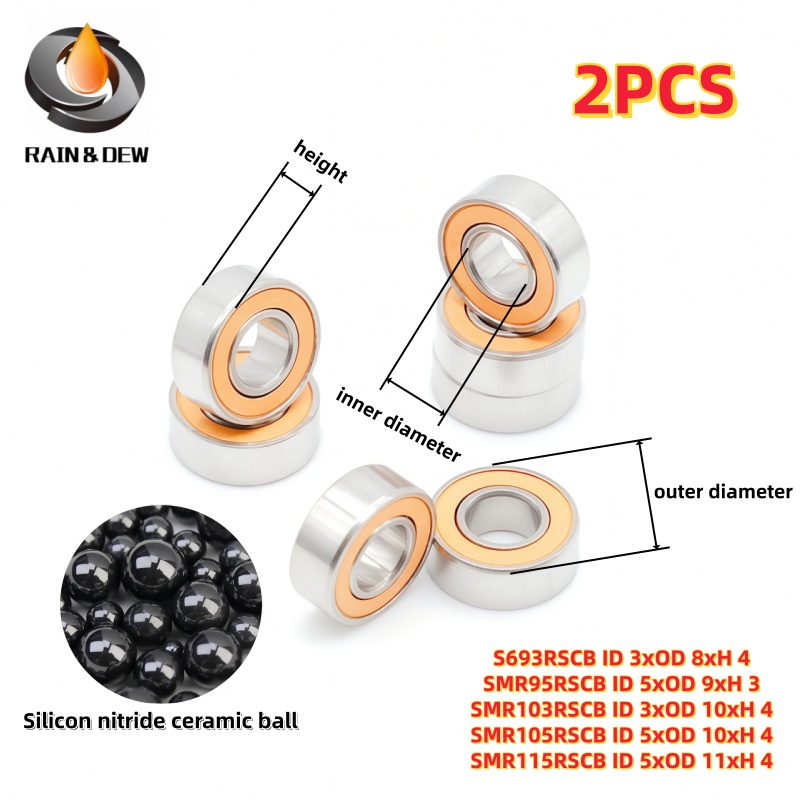 Baitcasting Reel - 2PCS Miniature Ball Bearing 3x8x4 3x10x4