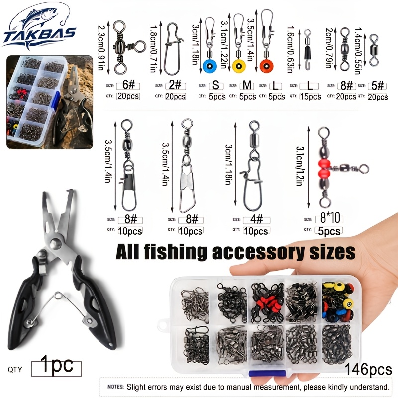 146pcs Fishing Terminal Tackle - Fishing Equipment Set 评论和价格