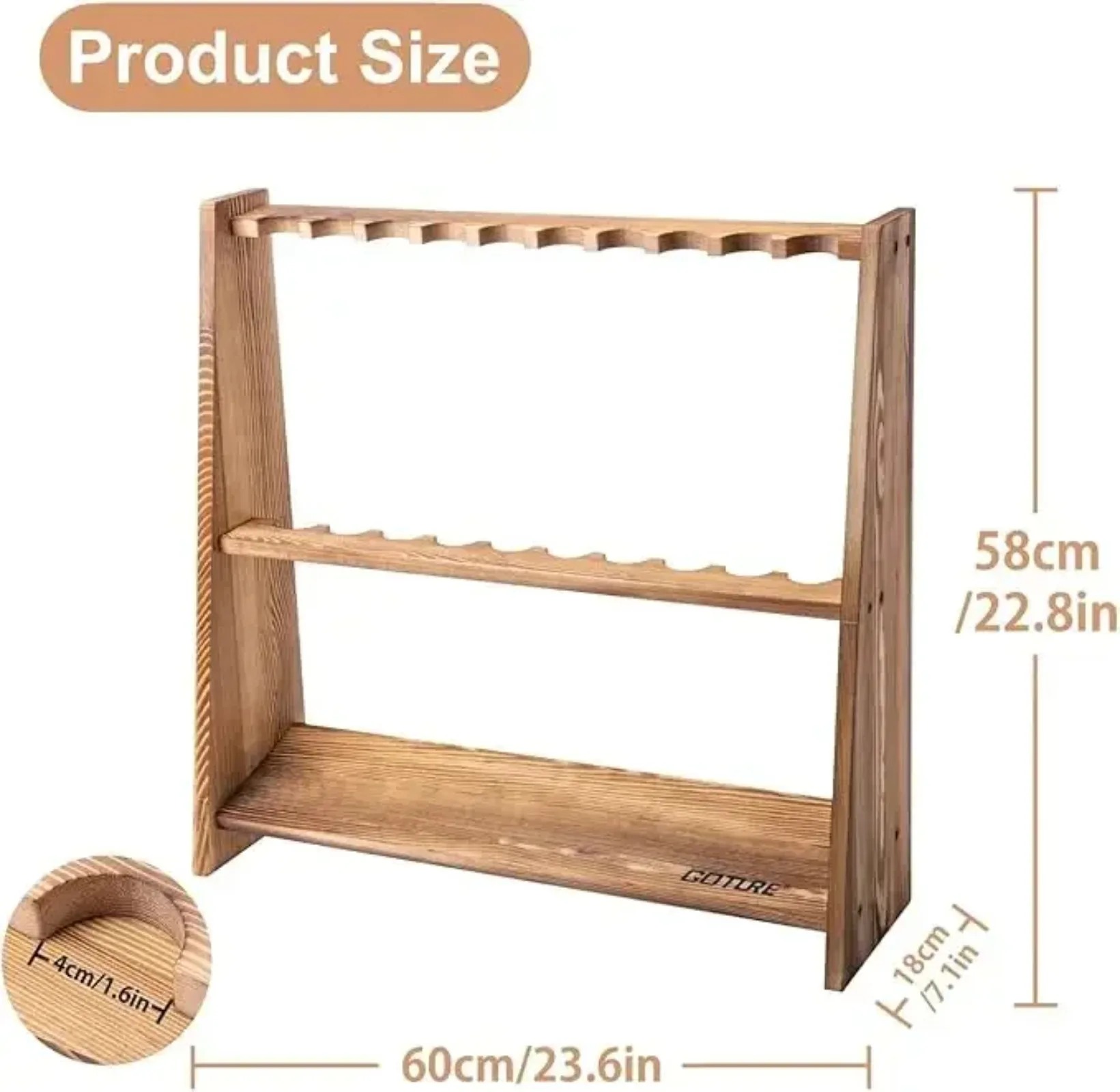 Goture 10 Slots Carbonized Pin - Fishing Equipment Organizer 评论和价格