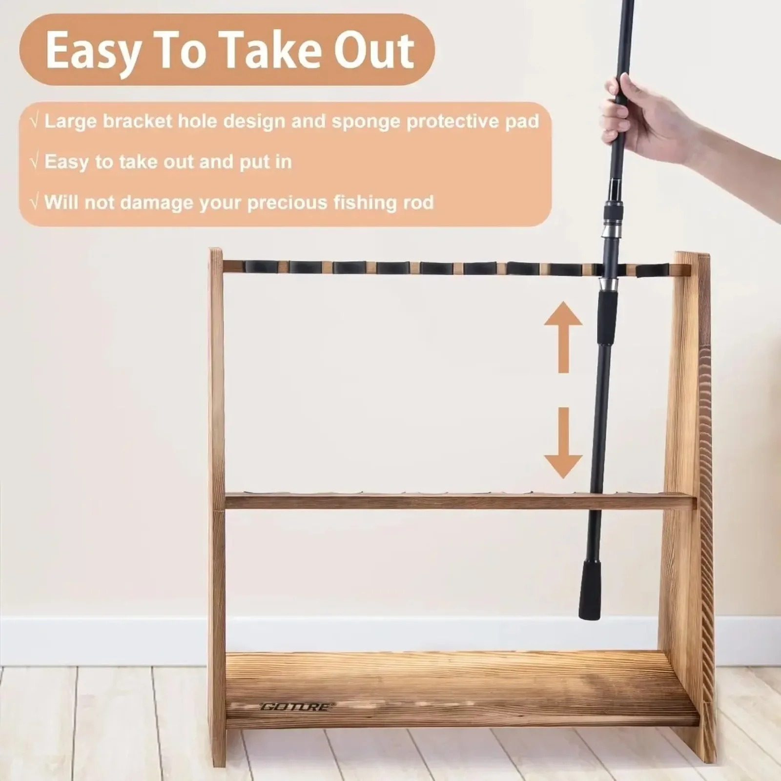 Goture 10 Slots Carbonized Pin - Fishing Equipment Organizer 评论和价格