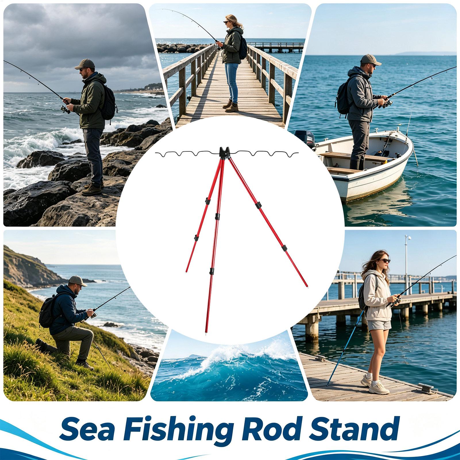 Fishing Pole Stand For Ground  - Telescopic Fishing Rod 评论和价格