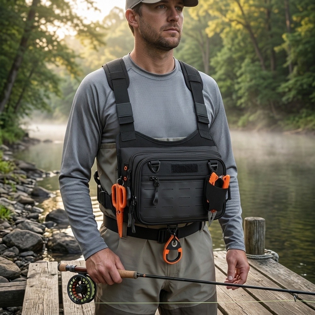 Fly Fishing Chest Pack Backpac - Fishing Pliers 评论和价格