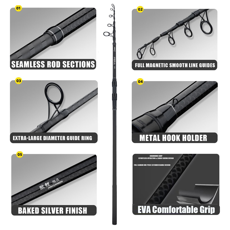 3.0M-4.2M Carp Telescopic Fish - Surf Fishing Equipment 评论和价格