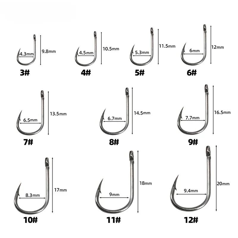 50-1600Pcs/BoxFishing Hooks Ca - Surf Fishing Equipment 评论和价格