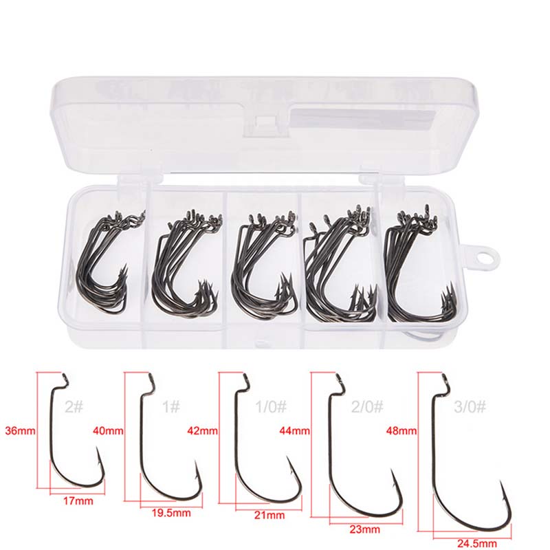 50Pcs/Box High Carbon Steel Fi - Fishing Equipment Organizer 评论和价格