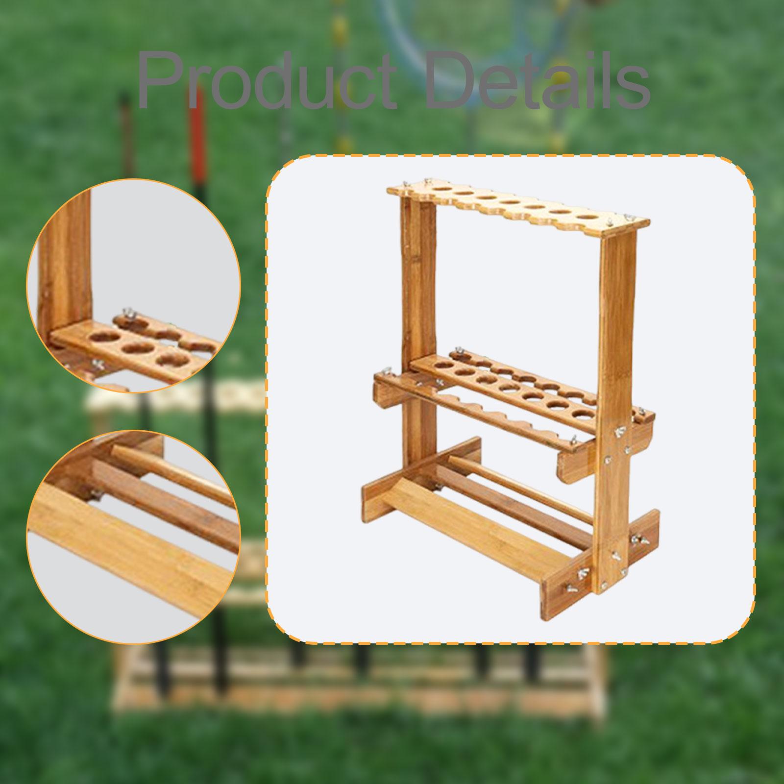 Fishing Rod Storage Rack Bambo - Fishing Equipment Organizer 评论和价格