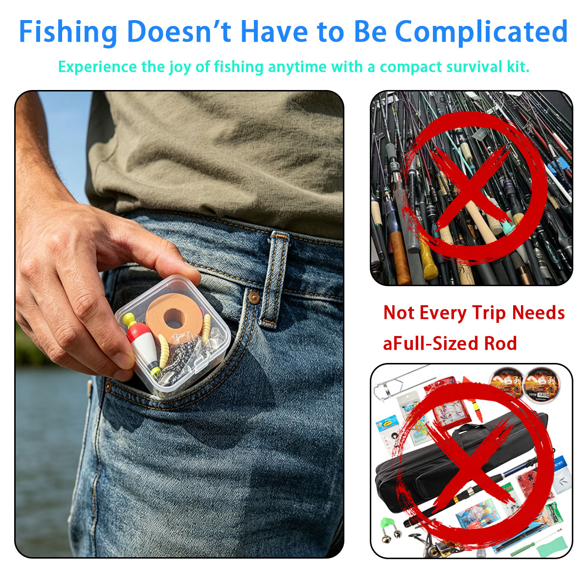 Portable Emergency Fishing Gea - Fishing Equipment Organizer 评论和价格