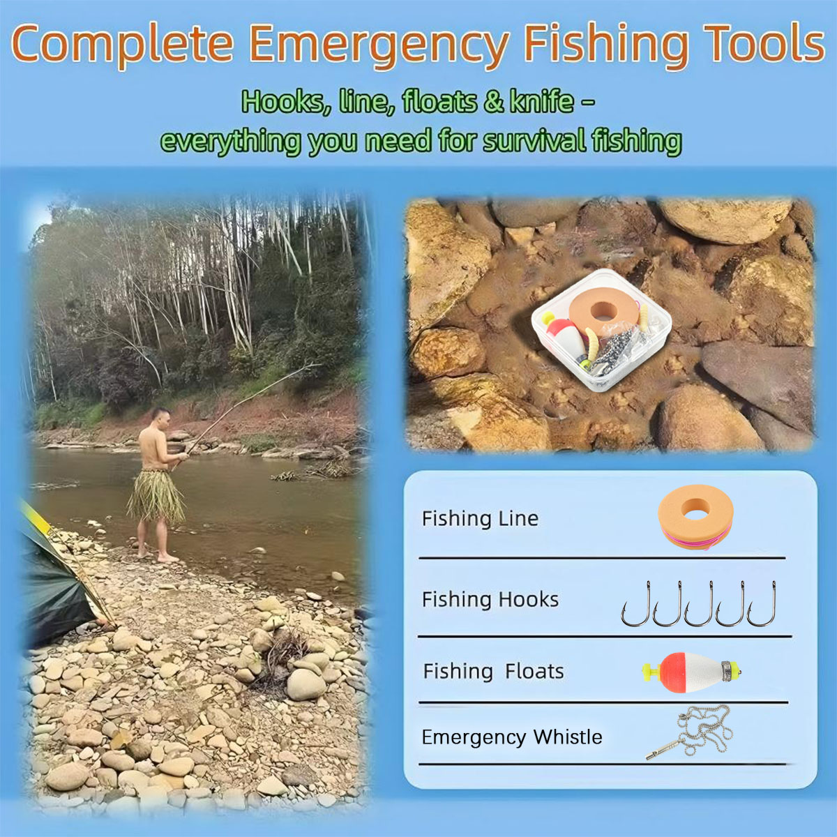 Portable Emergency Fishing Gea - Fishing Equipment Organizer 评论和价格