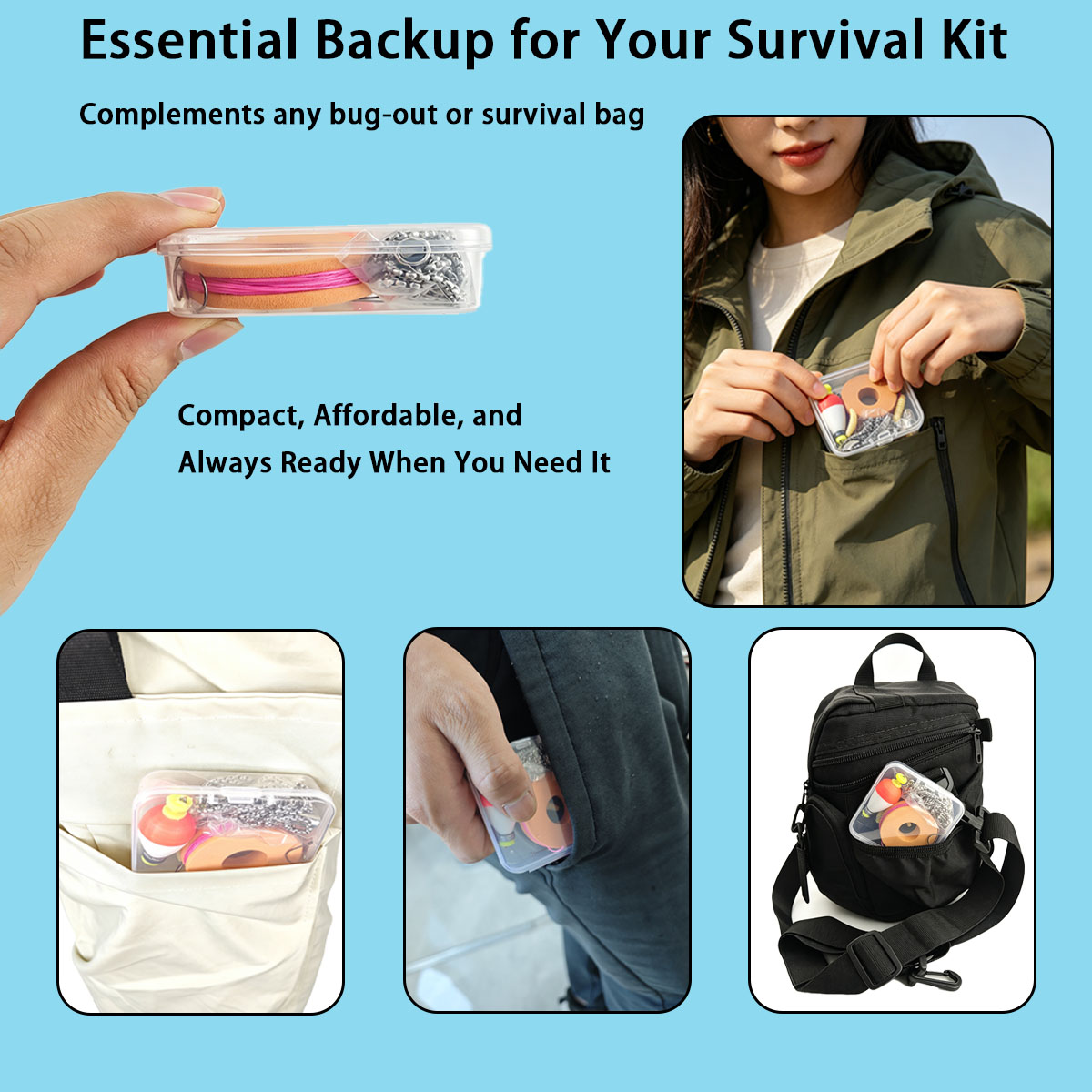 Portable Emergency Fishing Gea - Fishing Equipment Organizer 评论和价格
