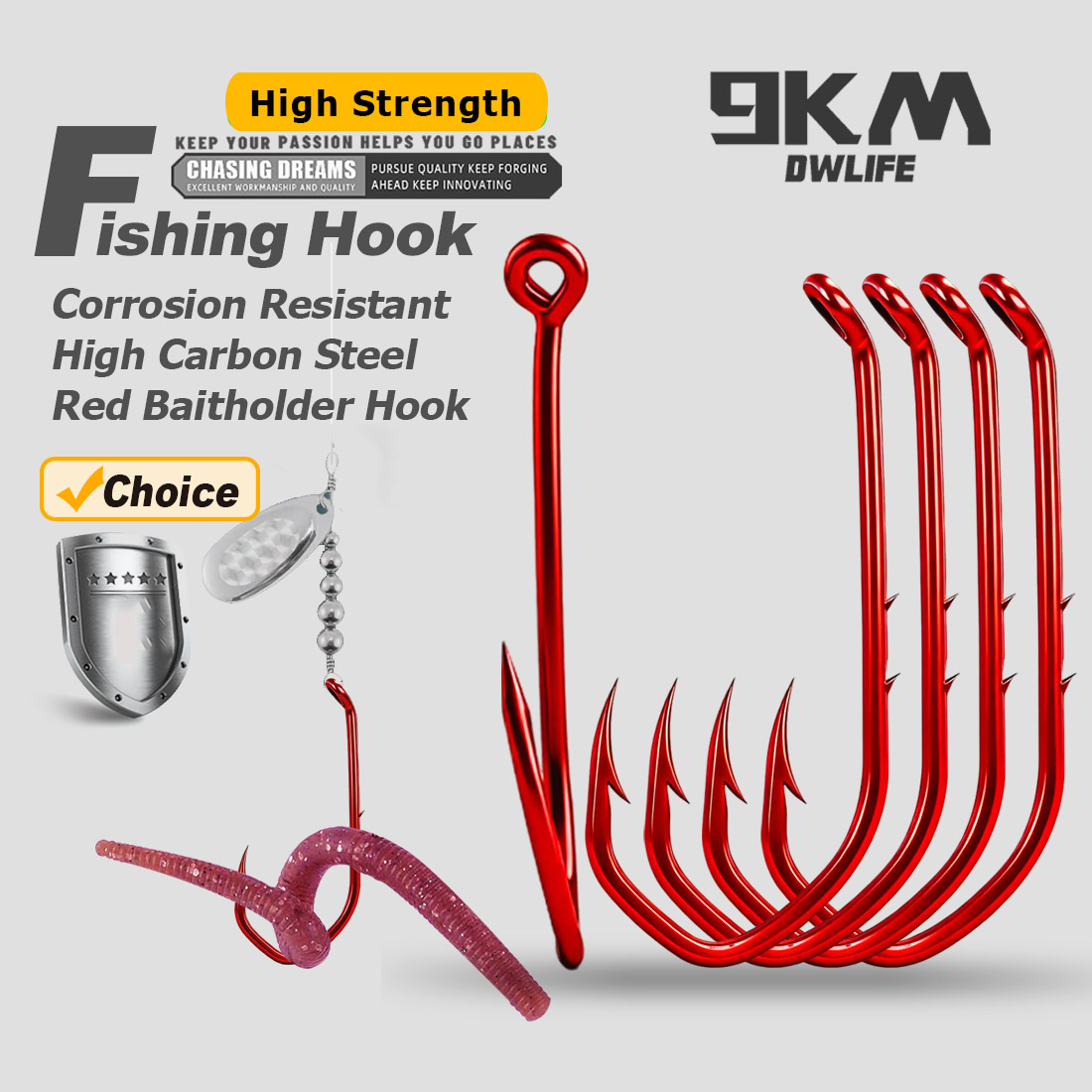 9KM Baitholder Hook 50-100pcs  - Surf Fishing Equipment 评论和价格
